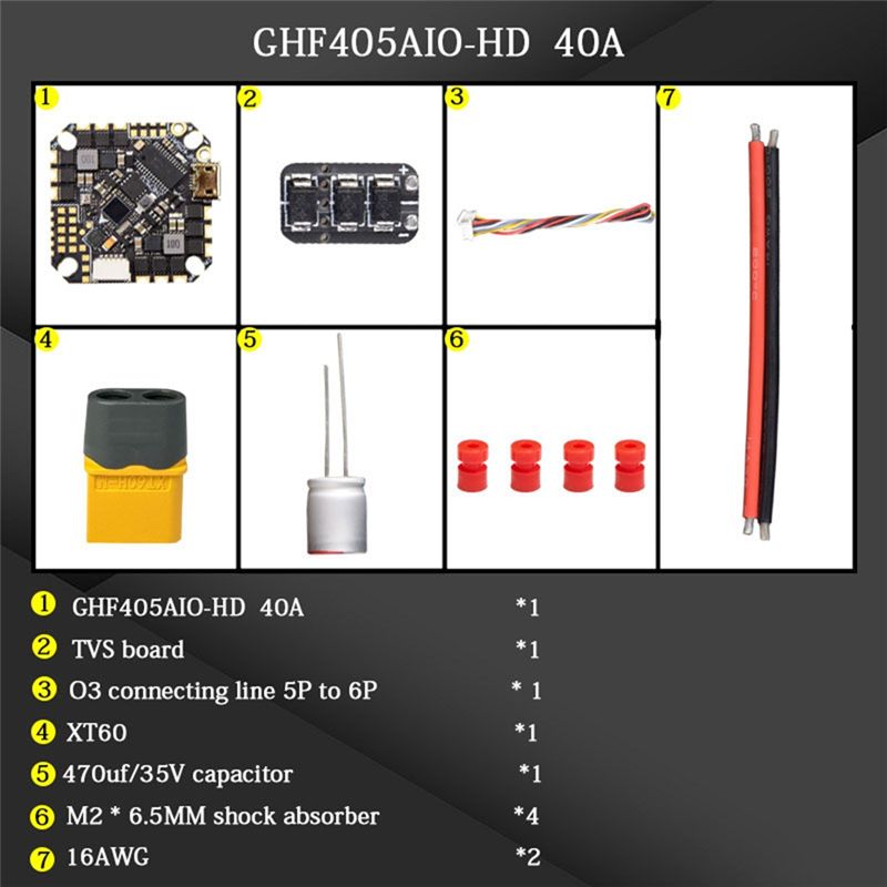 ABTI-GHF405AIO-HD 40A AIO Flig - Drone Racing Flight Controller review and price