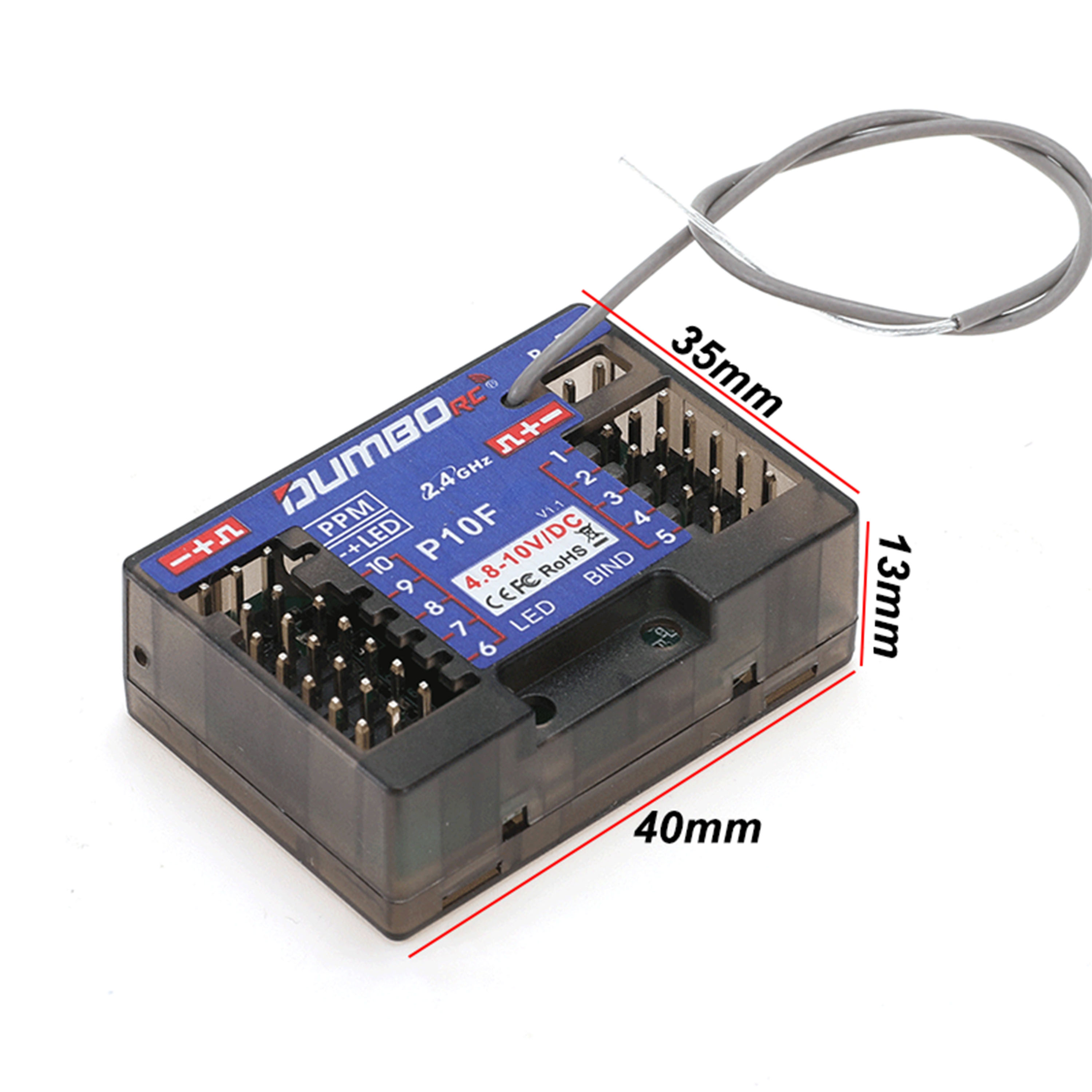 DUMBORC P10F P10FG 10CH 2.4GHz - Drone Racing Receiver review and price